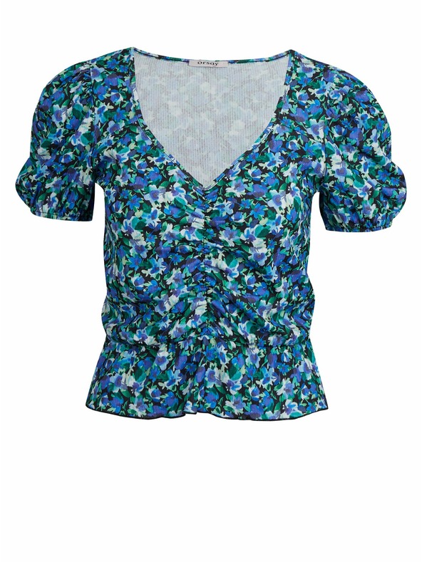 Orsay ORSAY kék női virágos felső