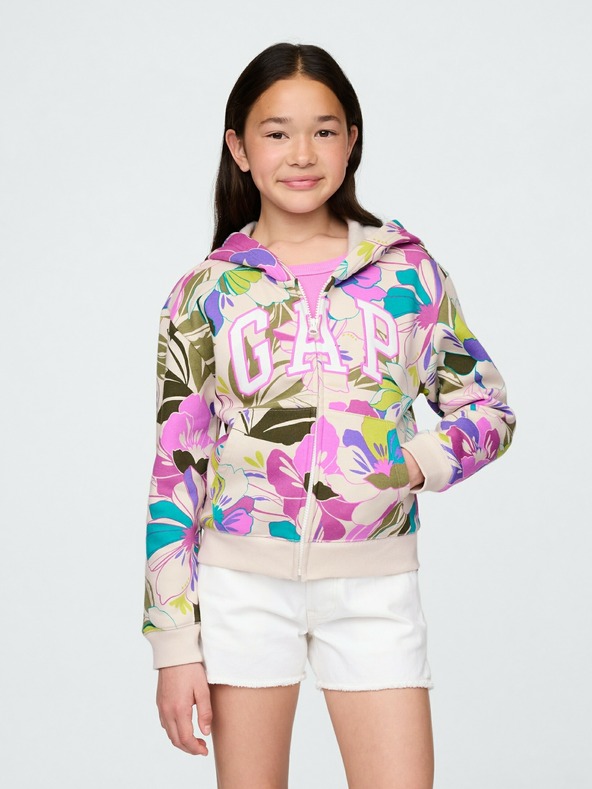 GAP Gyerek pulóver logóval és fleece béléssel GAP