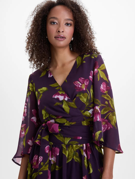 Orsay Lila virágmintás női átlapolt blúz ORSAY