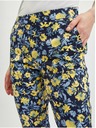 Orsay ORSAY sárga-kék virágmintás rövidített női nadrág