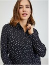 Orsay Fekete ORSAY pöttyös blúz