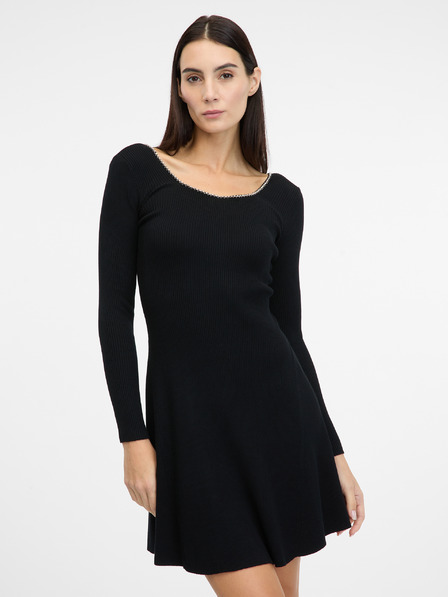 Orsay ORSAY fekete női térdig érő ruha