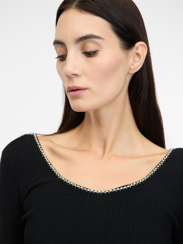 Orsay ORSAY fekete női térdig érő ruha