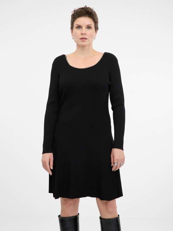 Orsay ORSAY fekete női térdig érő ruha