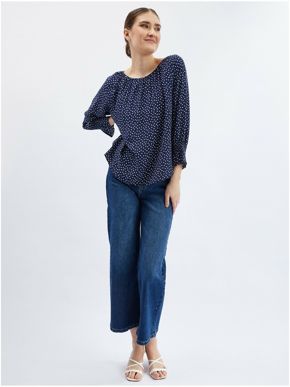 Orsay ORSAY sötétkék pöttyös női blúz