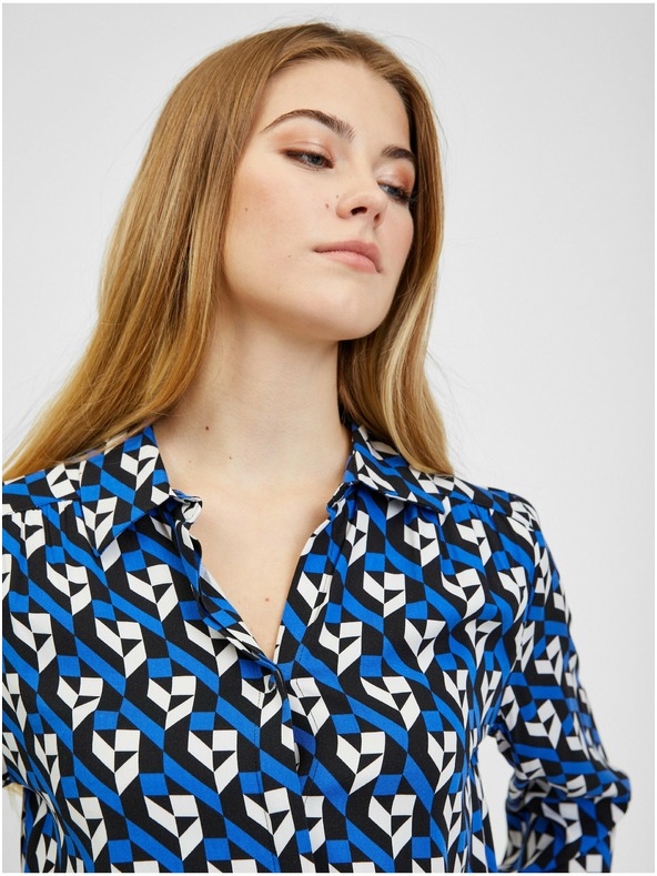 Orsay ORSAY fekete-kék mintás női blúz