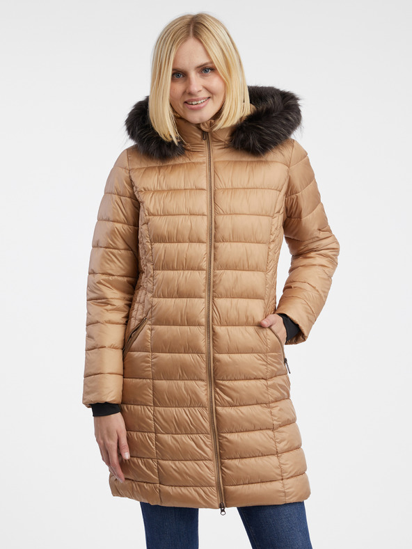Orsay ORSAY világosbarna női steppelt kabát