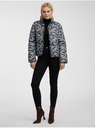 Orsay ORSAY szürke és fekete női mintás steppelt kabát
