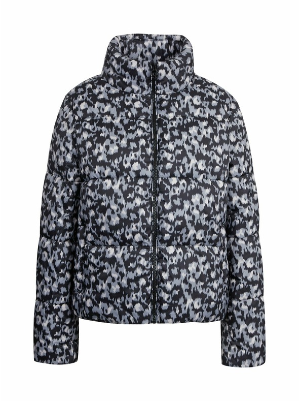 Orsay ORSAY szürke és fekete női mintás steppelt kabát