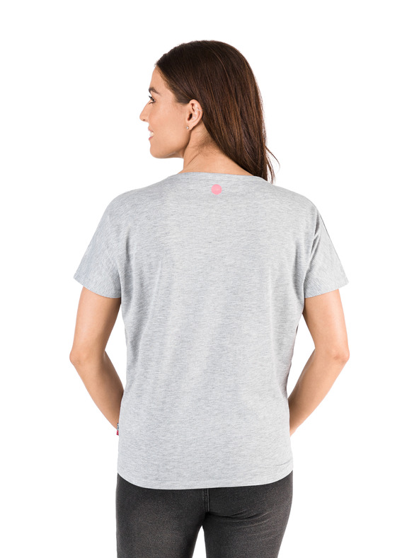 Sam 73 Szürke női póló SAM 73 nyomtatással