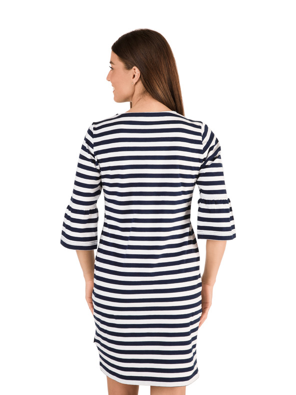 Sam 73 Fehér és kék női csíkos ruha SAM 73