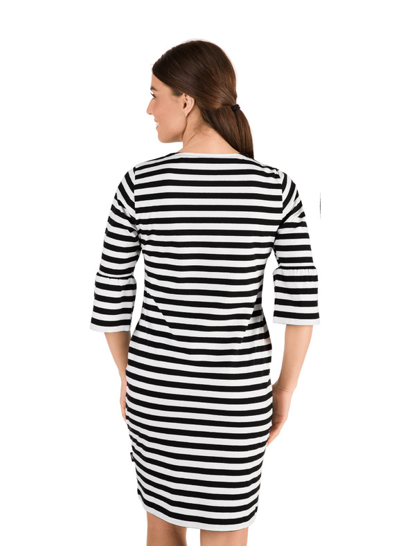 Sam 73 Fehér és fekete női csíkos ruha SAM 73