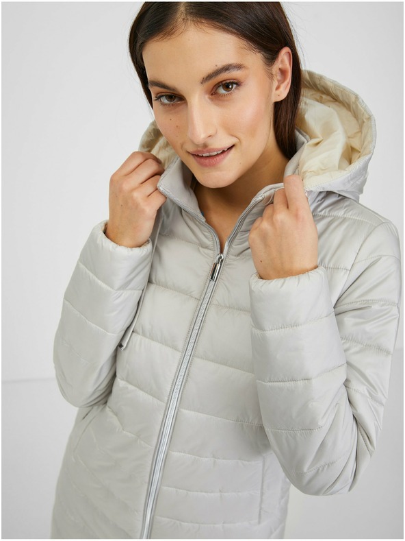 Orsay ORSAY világoskék steppelt női télikabát