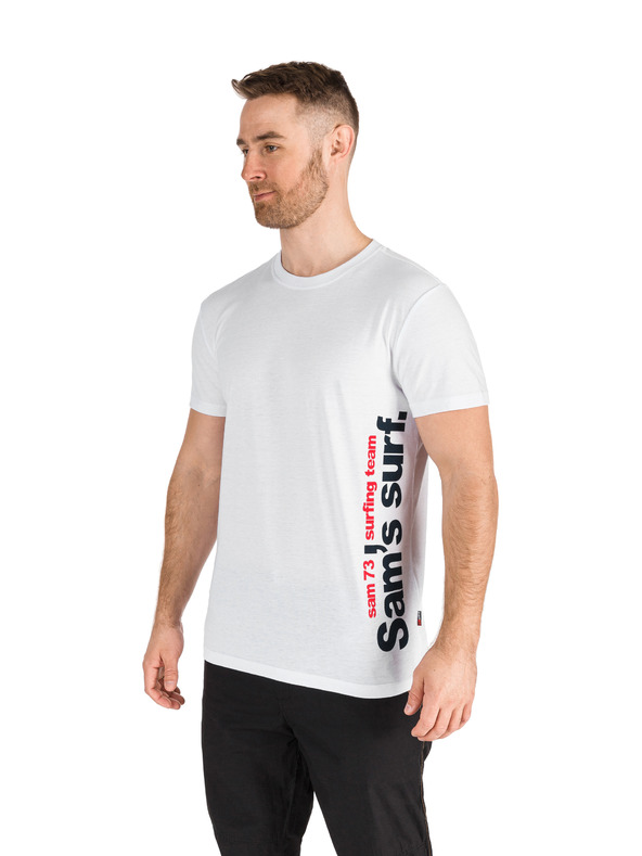 Sam 73 Fehér férfi nyomtatott póló SAM 73