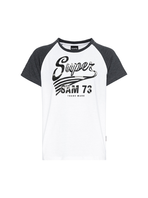 Sam 73 Fekete-fehér fiú póló SAM 73 nyomtatással