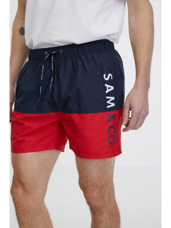 Sam 73 Piros és kék férfi fürdőruha SAM 73 Eduardo