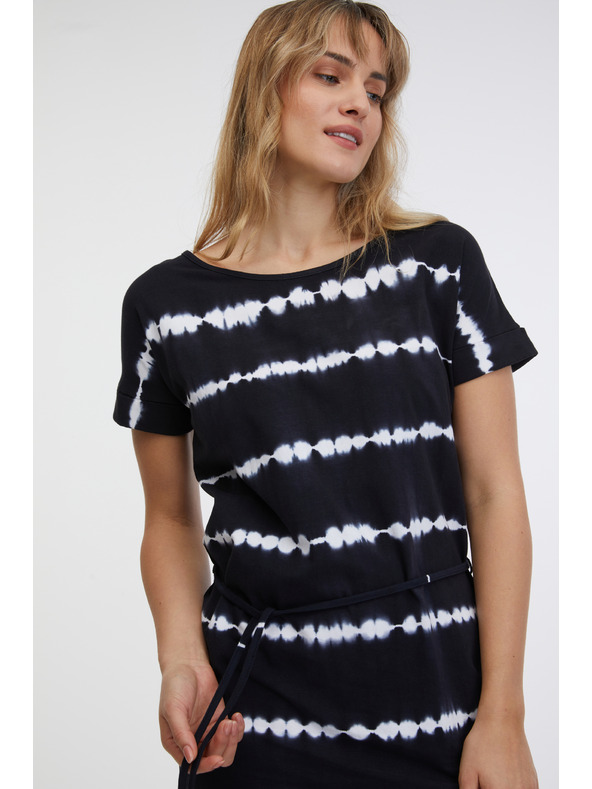 Sam 73 Női fehér-fekete mintás ruha SAM 73 Raquel