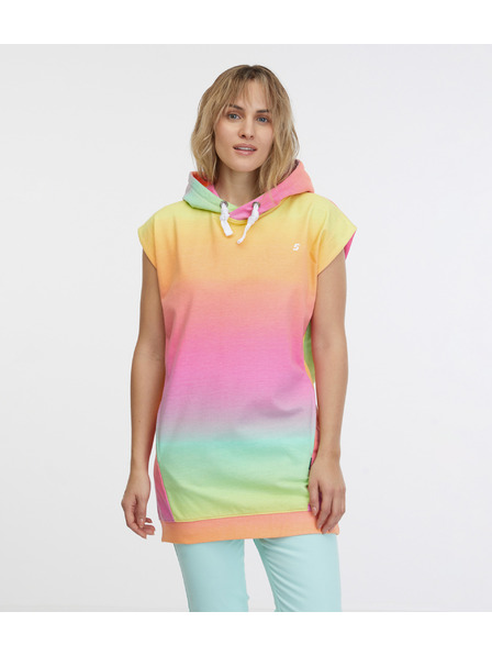 Sam 73 Sárga és rózsaszín női rövid ujjú melegítőfelső SAM 73 Mabel