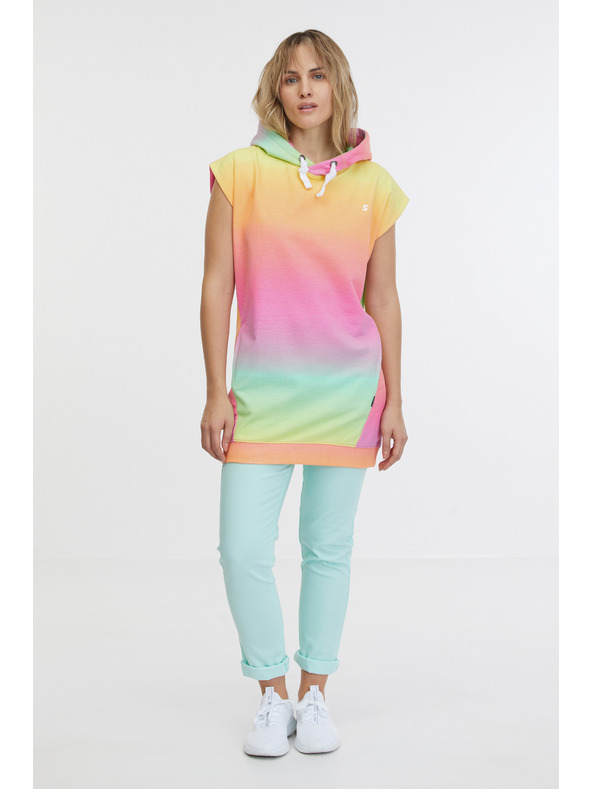Sam 73 Sárga és rózsaszín női rövid ujjú melegítőfelső SAM 73 Mabel