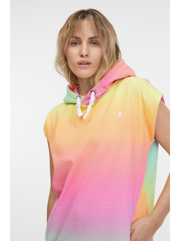 Sam 73 Sárga és rózsaszín női rövid ujjú melegítőfelső SAM 73 Mabel