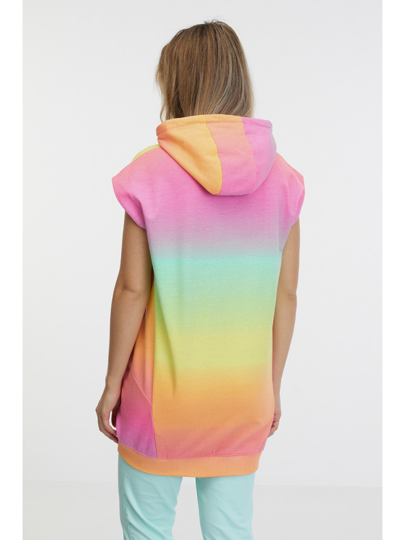 Sam 73 Sárga és rózsaszín női rövid ujjú melegítőfelső SAM 73 Mabel
