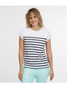 Sam 73 Fehér női csíkos póló SAM 73 Mercedes