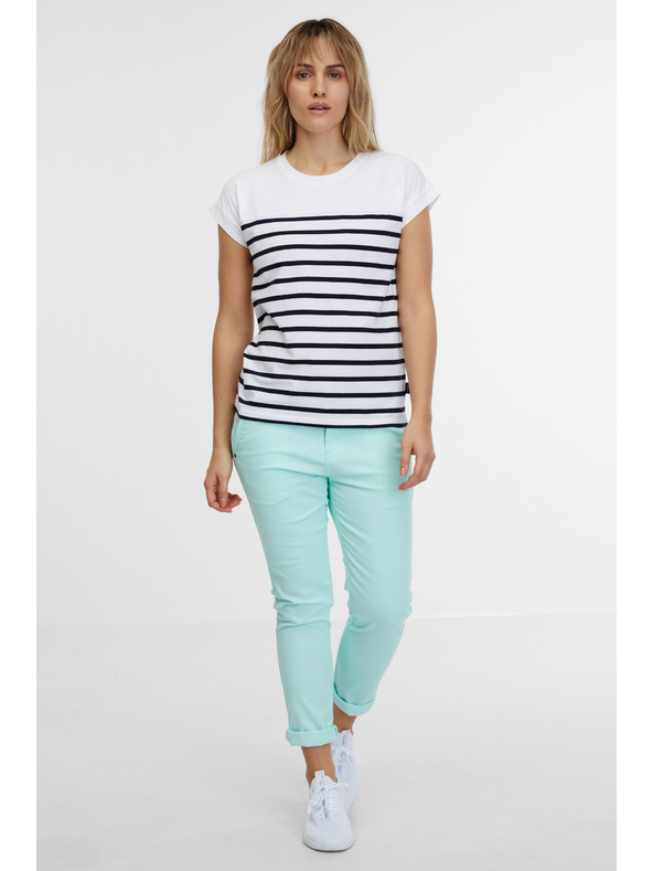 Sam 73 Fehér női csíkos póló SAM 73 Mercedes