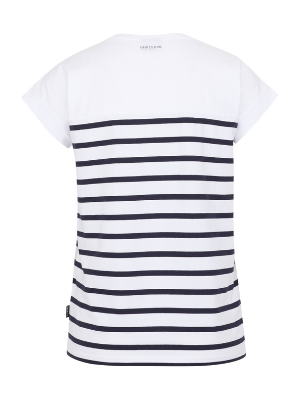 Sam 73 Fehér női csíkos póló SAM 73 Mercedes