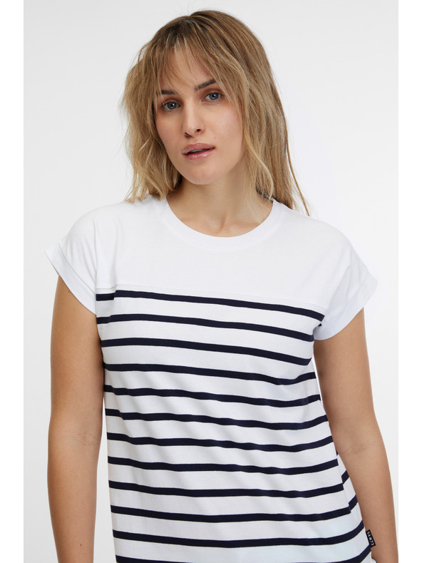 Sam 73 Fehér női csíkos póló SAM 73 Mercedes