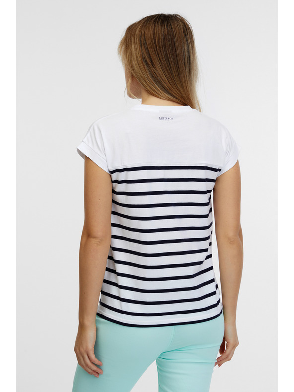 Sam 73 Fehér női csíkos póló SAM 73 Mercedes
