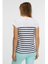 Sam 73 Fehér női csíkos póló SAM 73 Mercedes