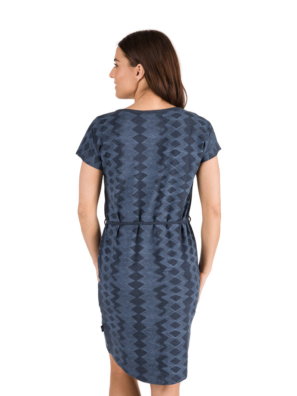 Sam 73 Sötétkék női mintás ruha nyakkendővel SAM 73