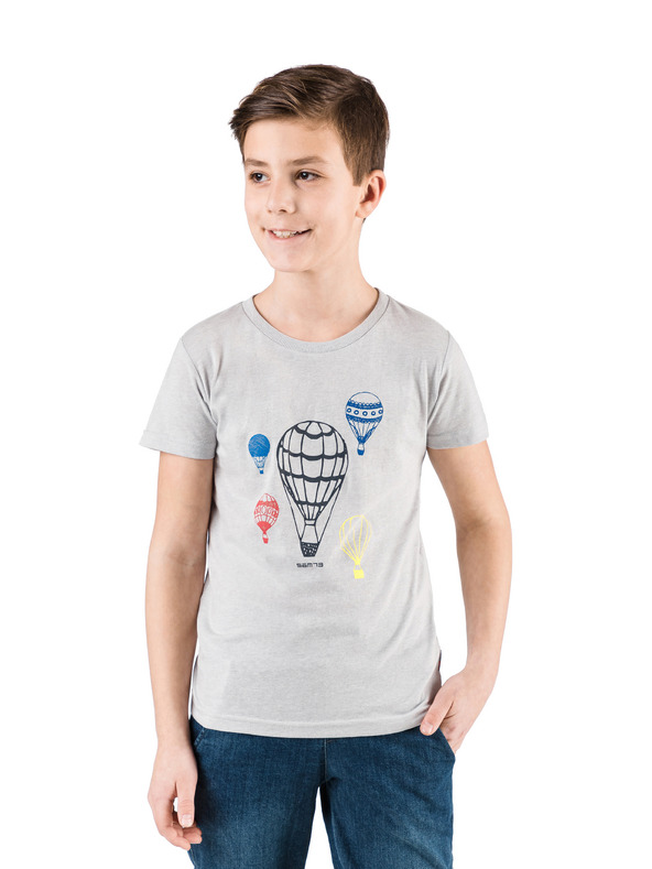 Sam 73 Világosszürke fiú póló SAM 73 nyomtatással