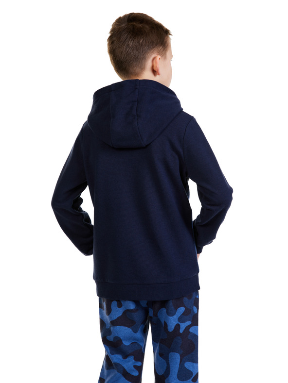 Sam 73 Sötétkék fiú mintás kapucnis pulóver SAM 73 Danny