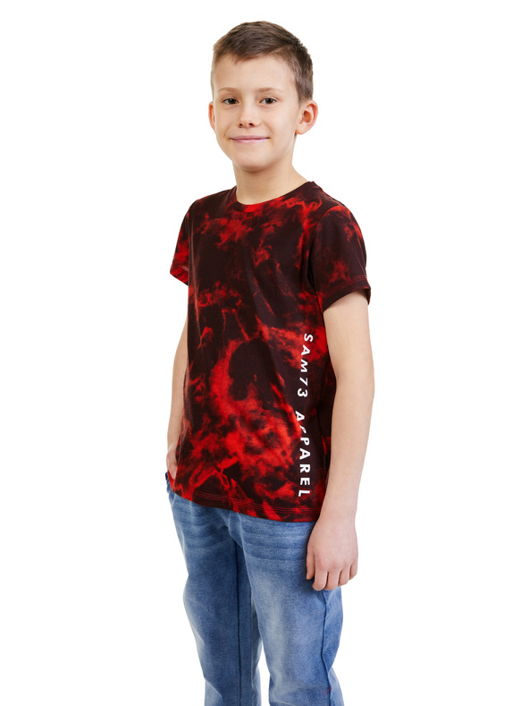 Sam 73 Piros fiú mintás póló SAM 73 Sylvester