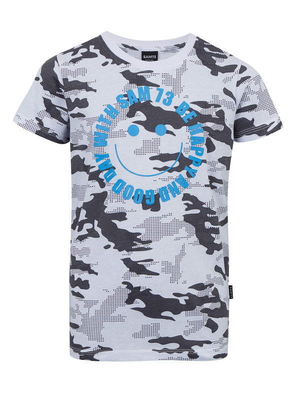 Sam 73 Világosszürke fiú mintás póló SAM 73 Kelvin