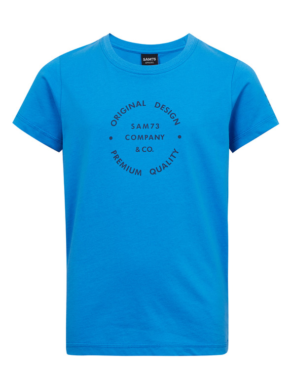 Sam 73 Kék fiú pamut póló SAM73 Pyrop nyomtatással