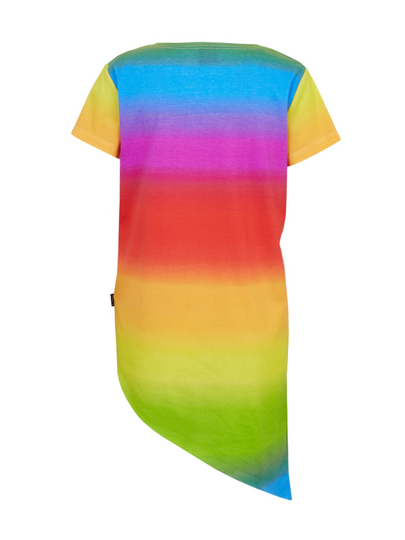 Sam 73 SAM73 Libra narancssárga és sárga női aszimmetrikus póló