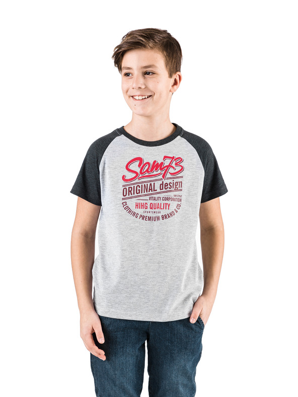 Sam 73 Szürke fiú póló SAM 73 nyomtatással