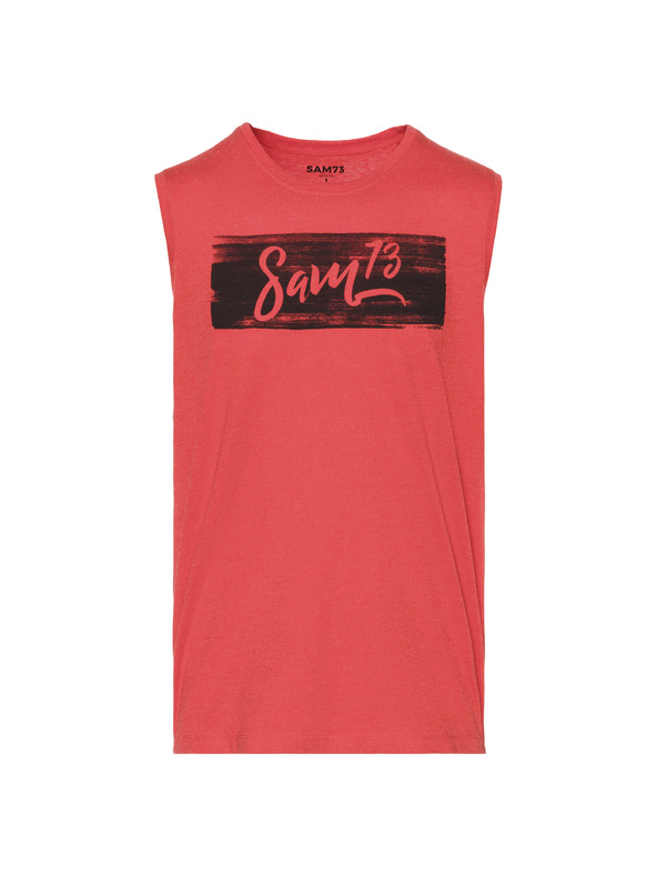 Sam 73 Piros férfi nyomtatott póló SAM 73