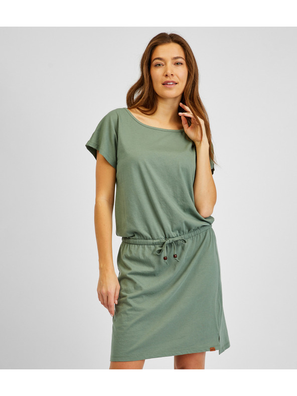 Sam 73 Zöld női ruha nyakkendővel SAM73 Norma