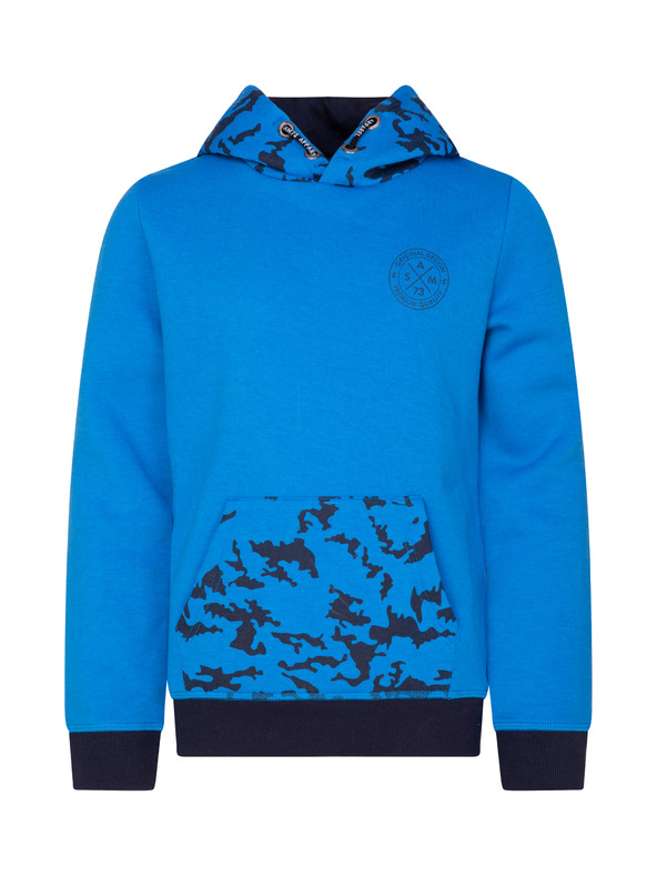 Sam 73 Kék fiú mintás kapucnis fiú télikabát SAM 73 William