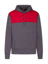 Sam 73 Piros és szürke férfi kapucnis pulóver SAM 73 August