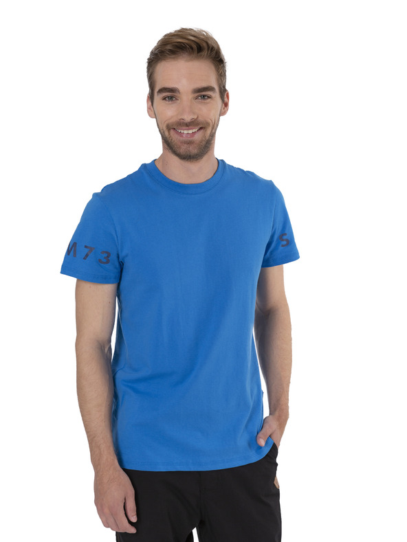 Sam 73 Kék férfi nyomtatott póló SAM 73