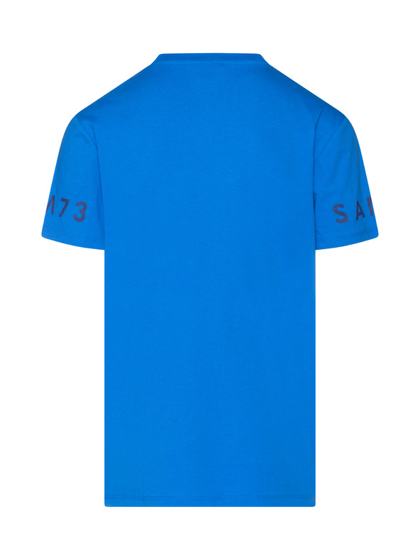 Sam 73 Kék férfi nyomtatott póló SAM 73