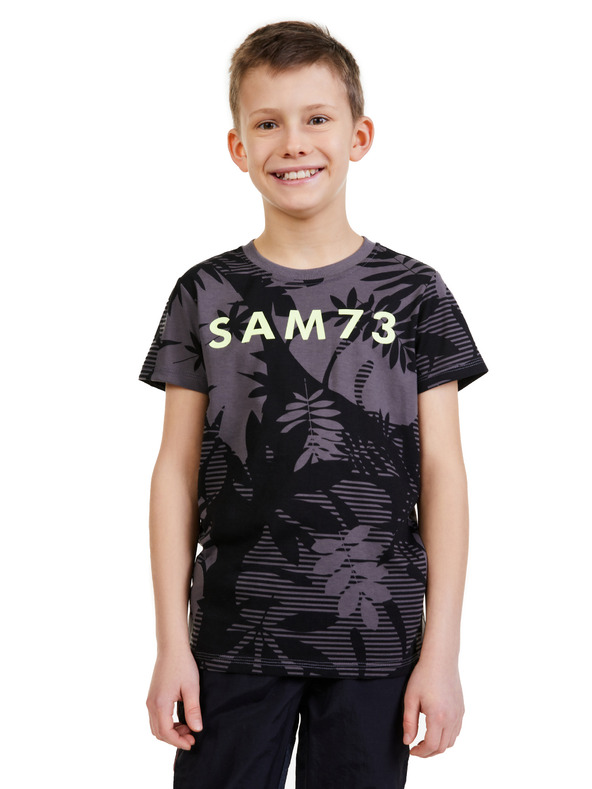 Sam 73 Fekete fiú mintás póló SAM 73 Theodore