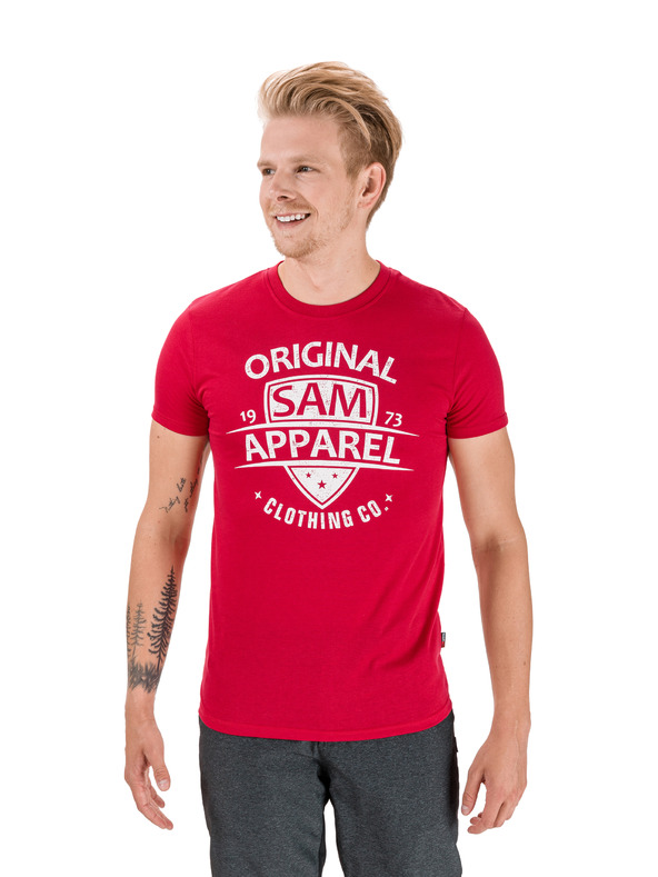 Sam 73 Piros Férfi nyomtatott póló SAM 73 Liam