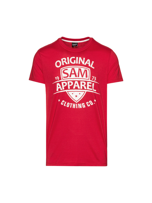 Sam 73 Piros Férfi nyomtatott póló SAM 73 Liam