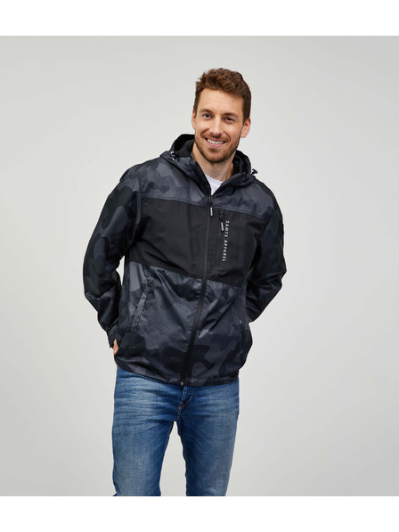 Sam 73 Fekete és szürke férfi SAM73 Lachlan katonai kabát