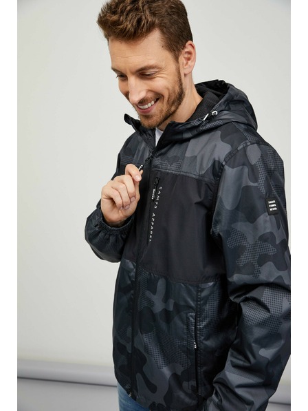 Sam 73 Fekete és szürke férfi SAM73 Lachlan katonai kabát